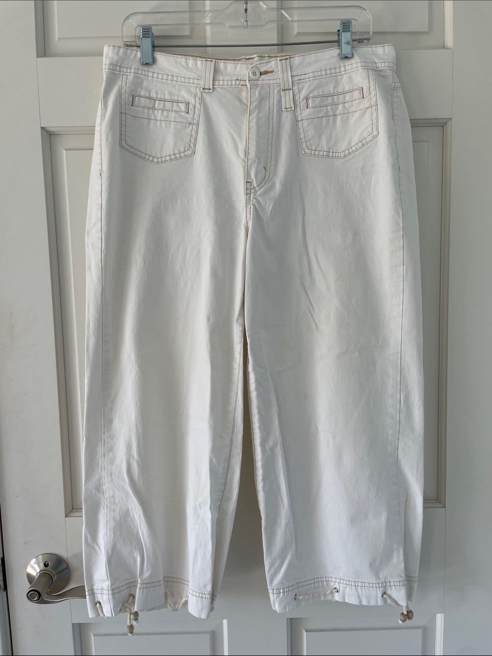 White Women's Capris - Clean Casual Capris